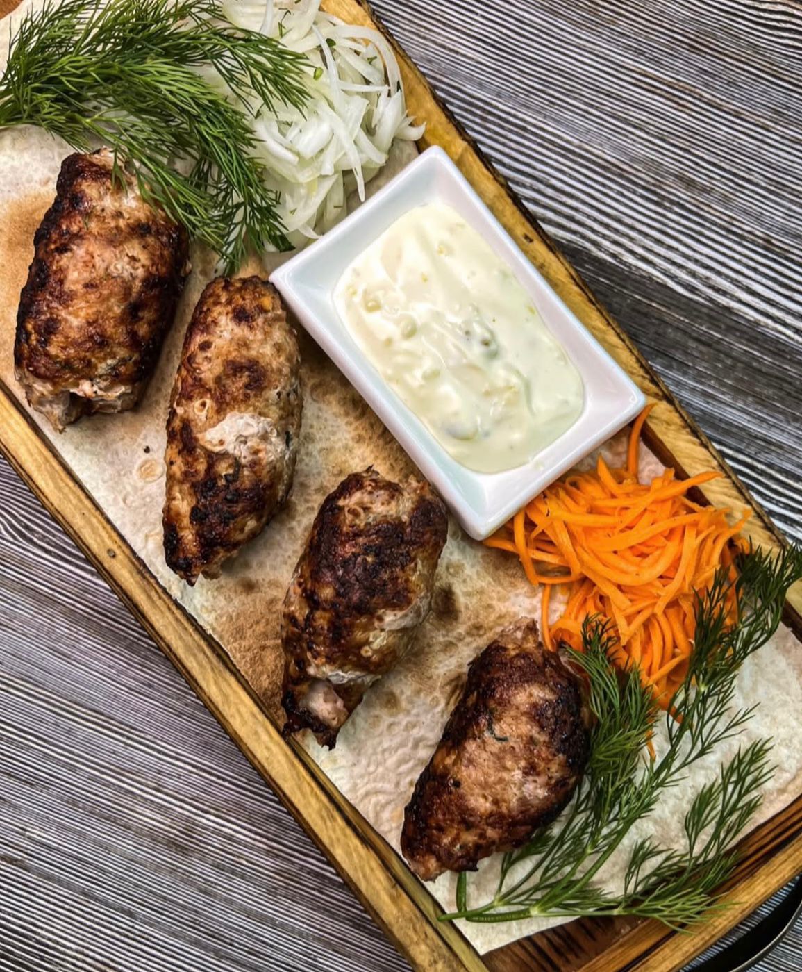 Люля-кебаб из курицы и баранины