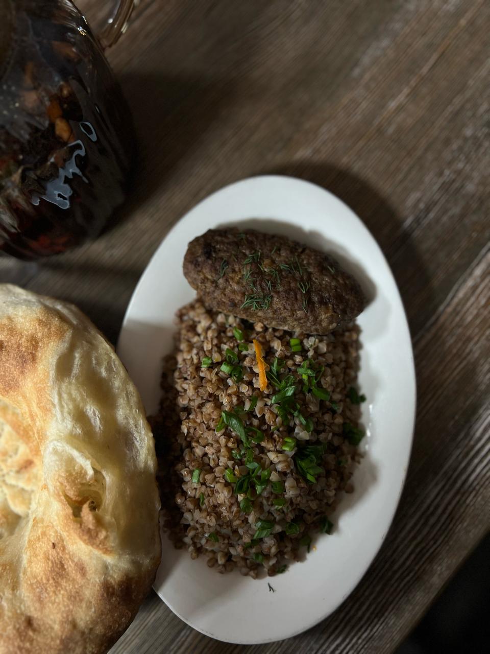 Гречка с котлетой (Говядина)