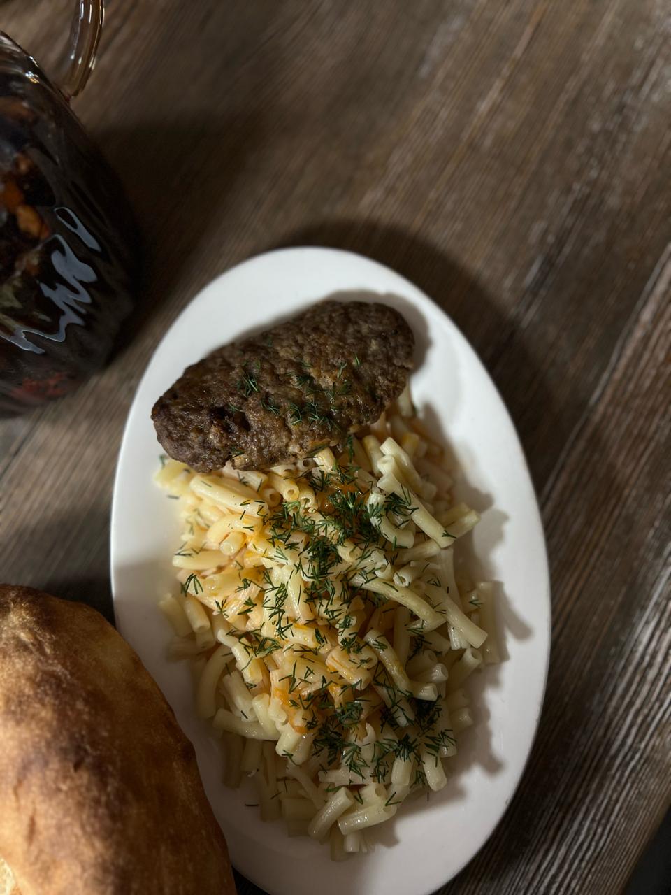 Макароны с котлетой (Говядина)